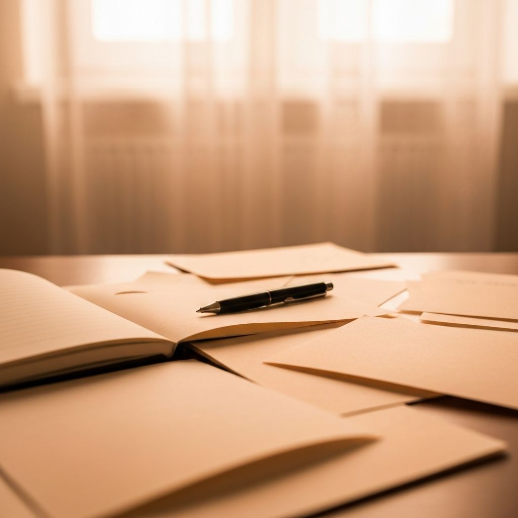 Notes and journal in study light